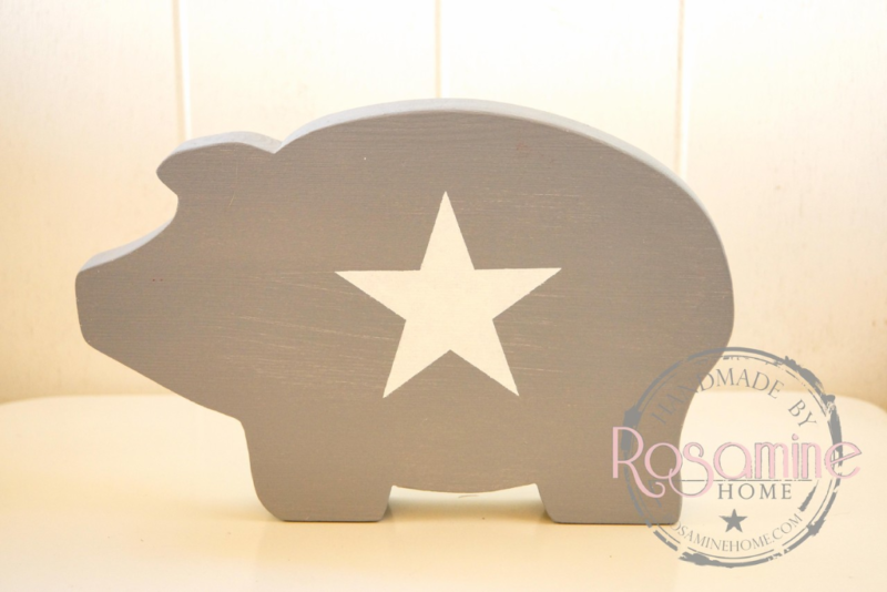 Rosamine Schweinchen grey w. star